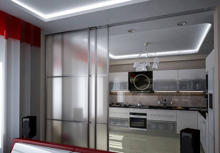 Раздвижные двери на кухню, подобрать двери между гостиной и кухней