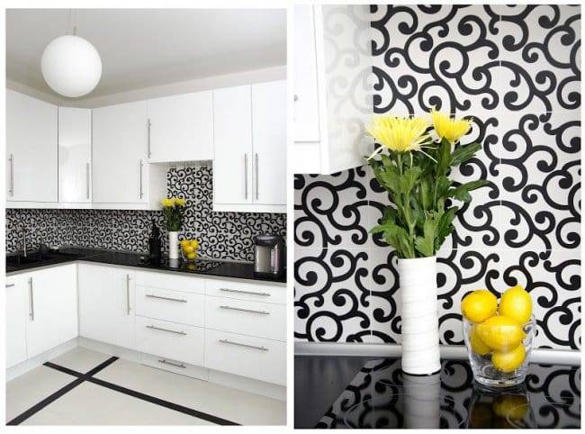 Бело черная кухня: 96+ идей стильного дизайна