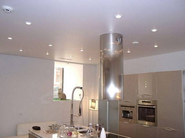 Светильники для натяжных потолков на кухню