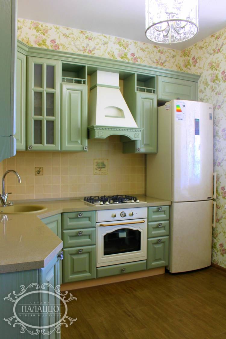 Кухня оливкового цвета в стиле прованс заказать в Костром
