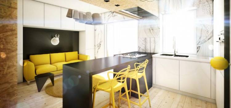 Кухня гостиная с рабочим местом: 63+ идей дизайна