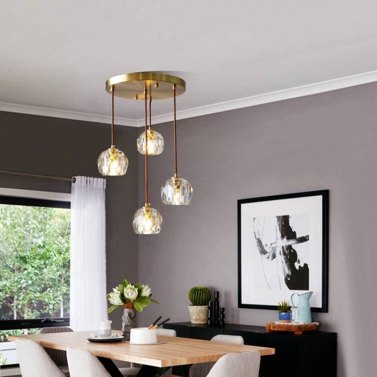 Скандинавская Люстра для лестницы, светодиодный светильник в стиле лофт, Золотая лампа с хрустальными шариками для гостиной, спальни, кухни