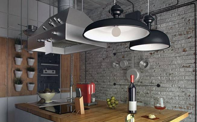 Светильники для кухни в стиле лофт