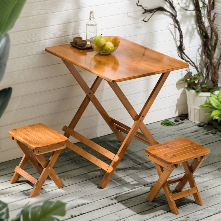 Складной стол, мебель в скандинавском стиле, портативный деревянный обеденный стол и стулья