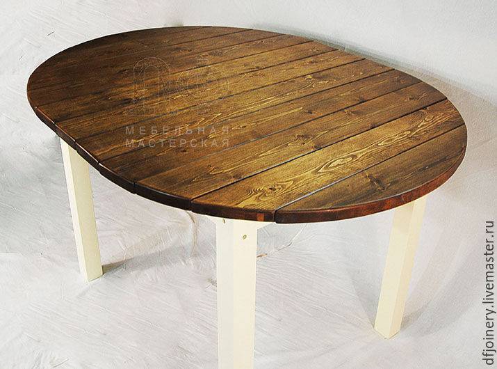 Деревянный овальный обеденный стол в интернет