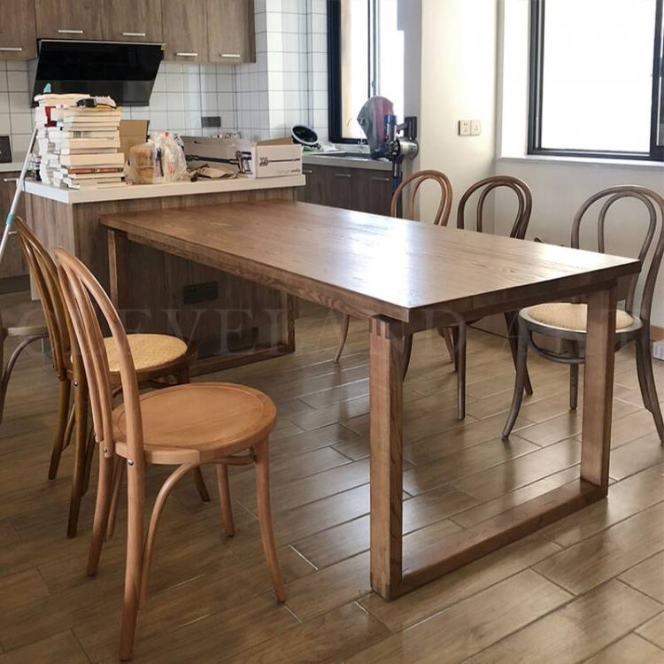 Скандинавский обеденный стол из массива дерева, простой деревянный длинный стол из белого воска, журнальный японский большой стол, стол Mobien, мебель для стола из дуб