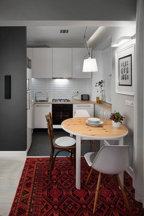 Интерьер кухни в однокомнатной квартире: 120 фото дизайна
