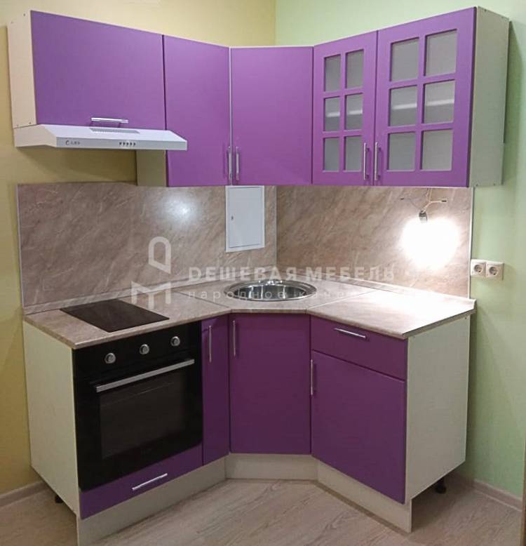 Маленькие угловые кухонные гарнитуры эконом класса в Москве от производителя «Дешевая Мебель»