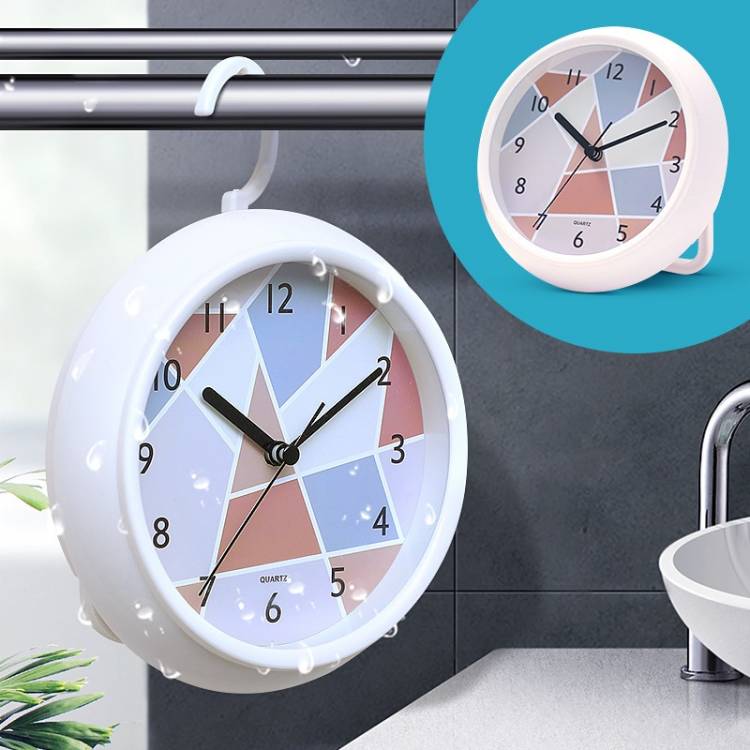 Модные водонепроницаемые настенные часы, круглые часы, настенные часы для кухни, ванной комнаты, настольные часы для украшения гостиной