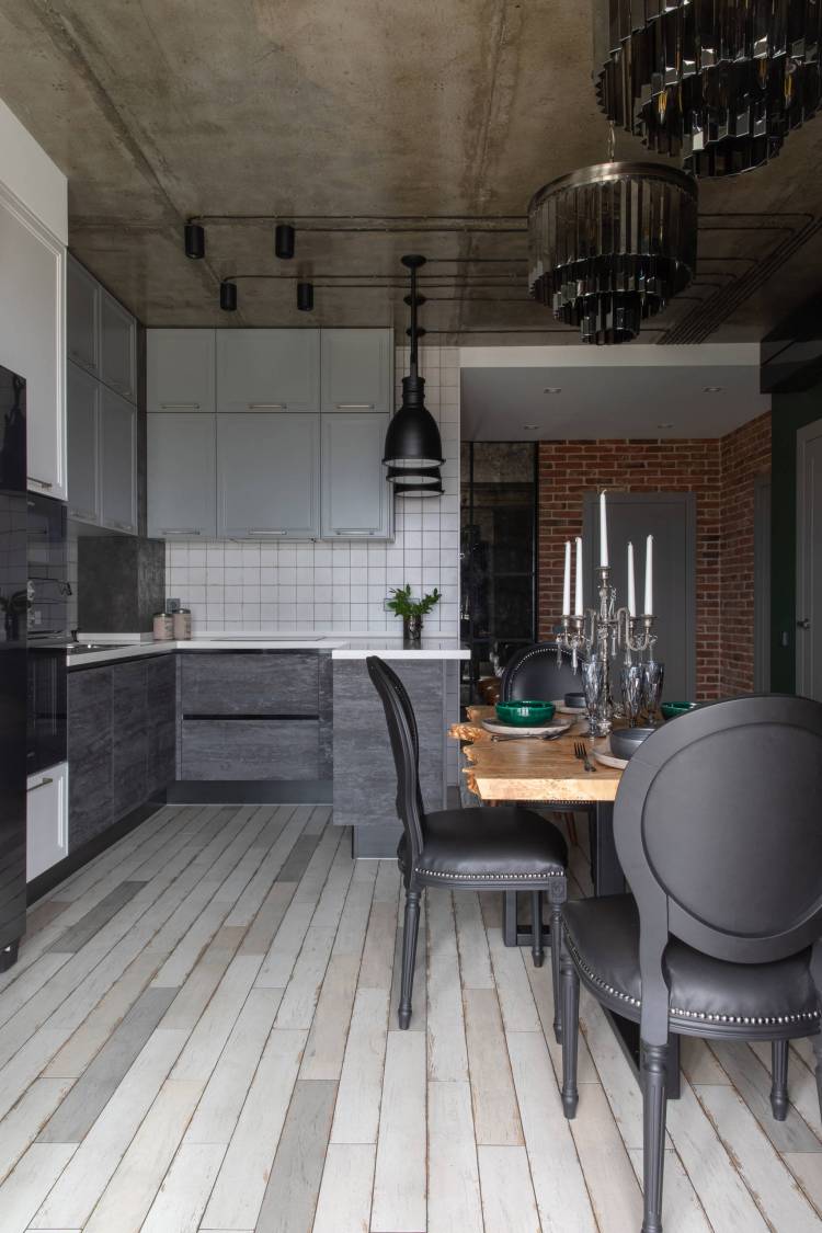 Узкая кухня гостиная: 90+ идей стильного дизайна