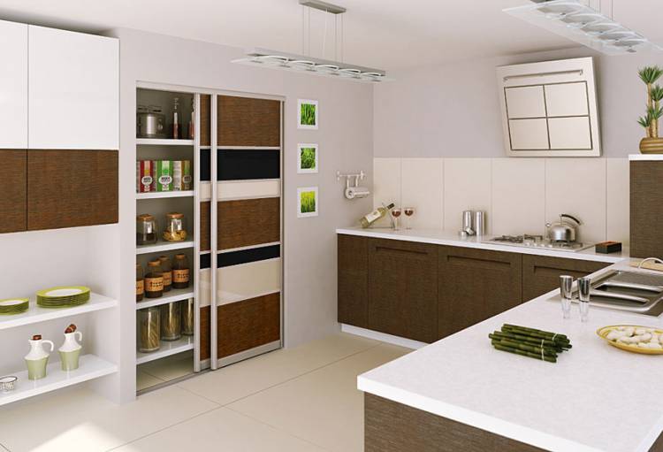 Шкафы купе в стильные кухни, какие бывают и как вписать в интерьер