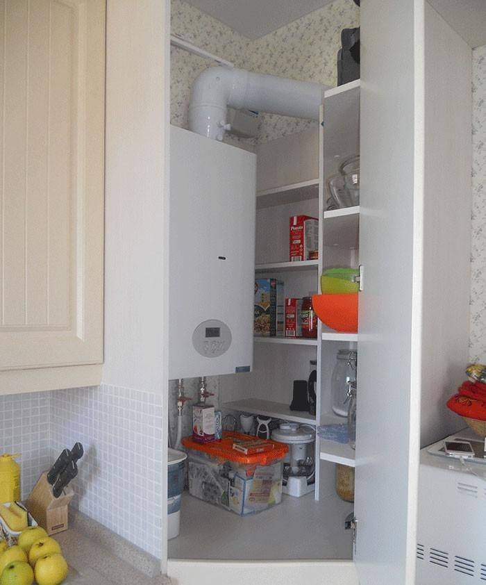 Угловая кухня с газовым котлом: 111+ идей дизайна