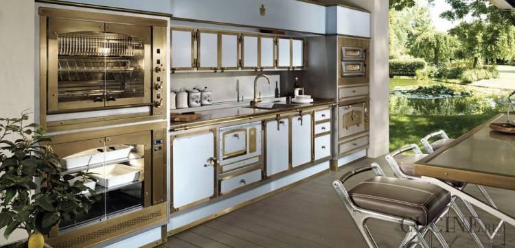Золотой цвет в дизайне интерьера кухни
