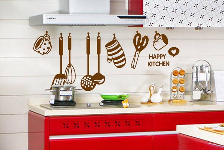 Интерьерные виниловые наклейки Кухонный инвентарь в интернет-магази