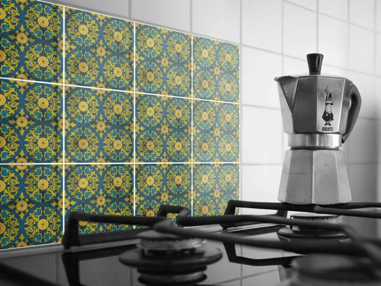 Наклейка на стену для кухни, ванной Русский орнамент