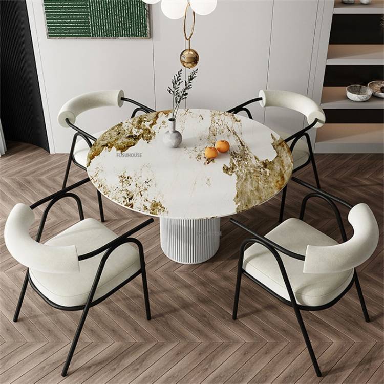 Роскошные фланелевые обеденные стулья в скандинавском стиле, мебель для кухни, домашний стол и стул, современная простая спи