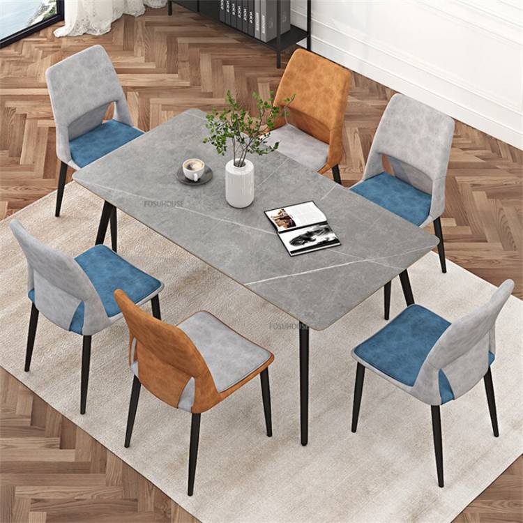 Кожаные обеденные стулья в скандинавском стиле для кухни, дома, минималистский стол и стул, легкое Роскошное кресло для отдыха, ресторана, обеденный стол, стул