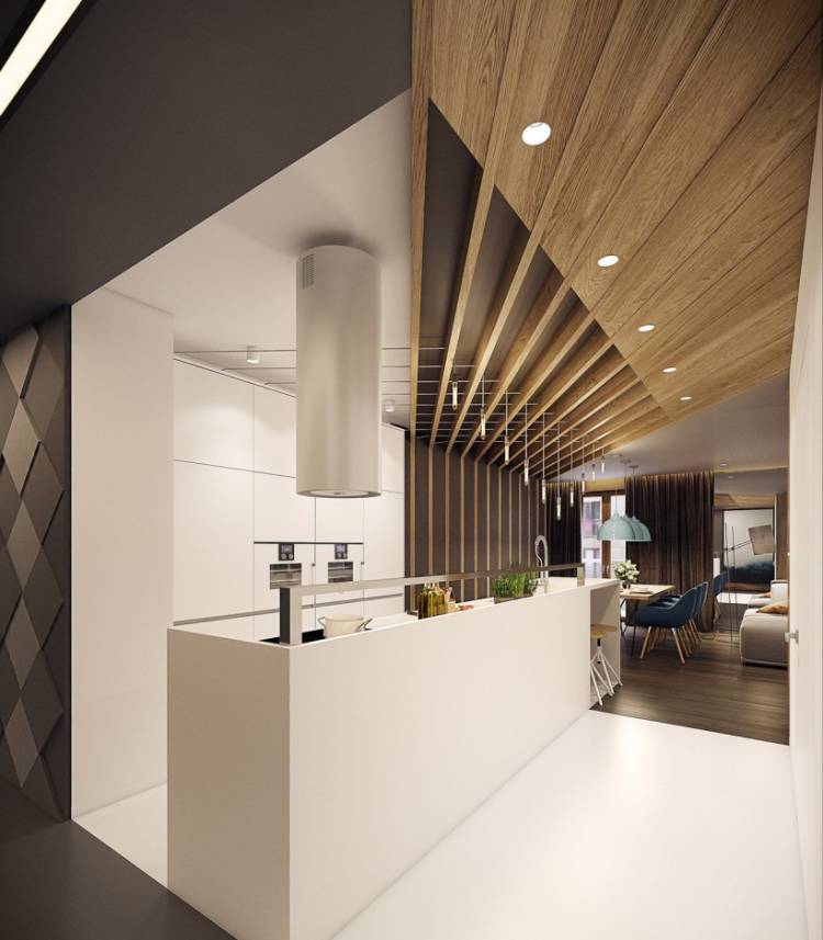 Дизайн Идей дизайна потолка на кух