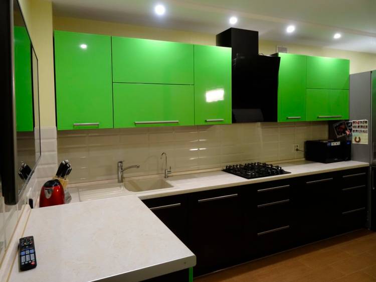 Черно зеленая кухня: 103+ идей стильного дизайна