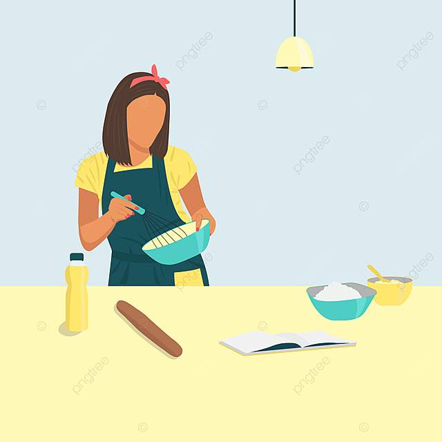 девушка на кухне дома готовит еду PNG , девушка, кухня, Дом PNG картинки и пнг рисунок для бесплатной загрузки