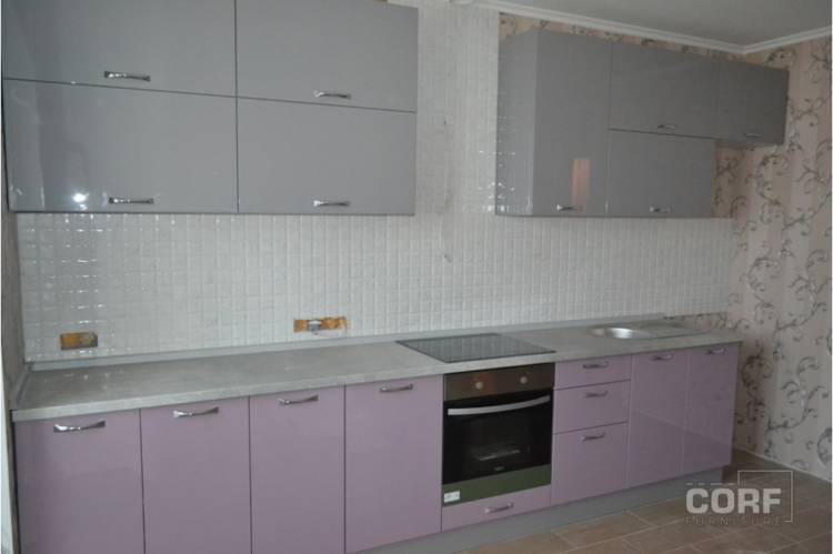 Серо-фиолетовая кухня изготовление под заказ, Киев, цена, фот