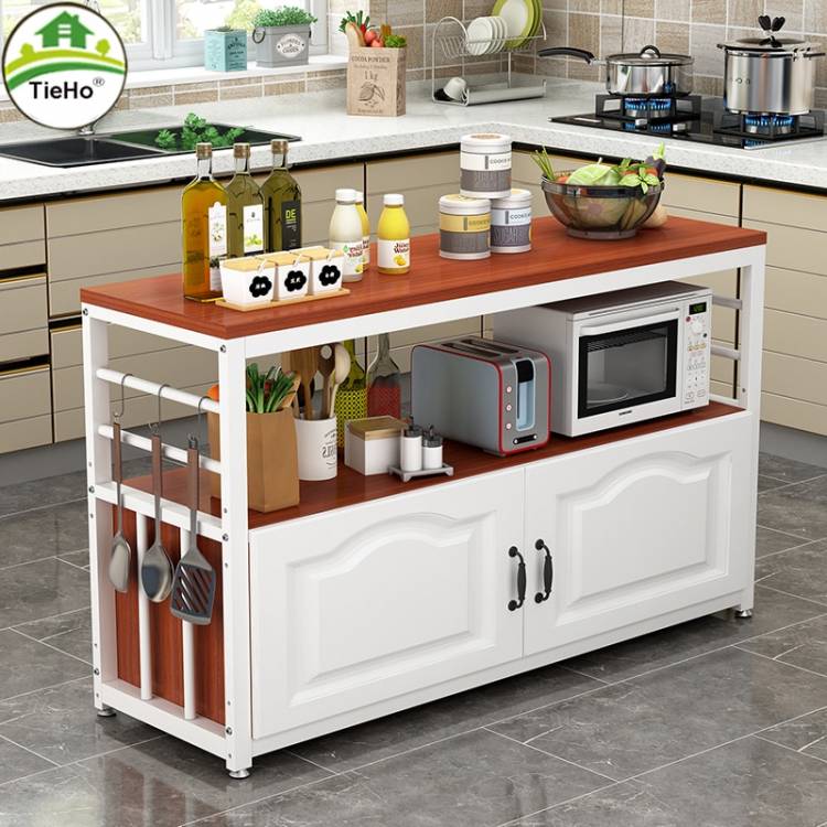 Шкаф для хранения TieHo с дверцей, напольные полки для микроволновой печи, кухонные аксессуары, органайзер, кухонная мебель