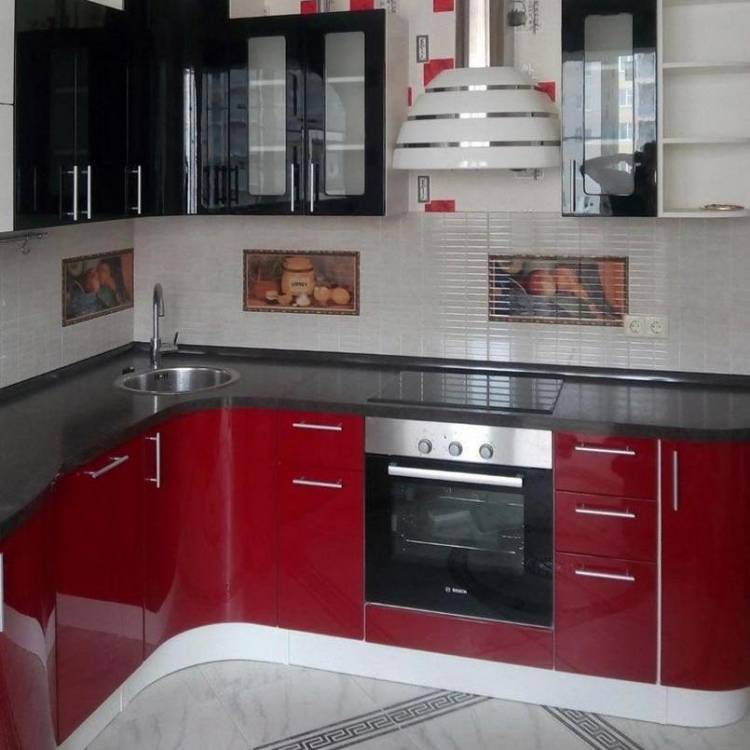 Красно-черная кухня