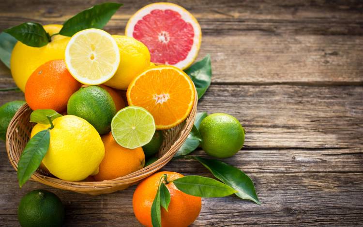 Обои Некоторые фрукты, цитрусовые, апельсины, лайм, лимон, грейпфрут
