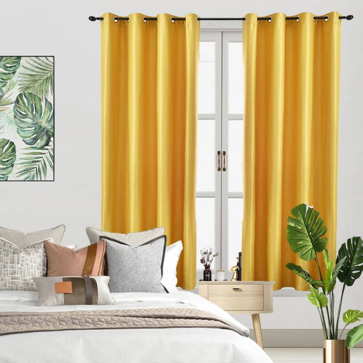 Желтые современные затемненные шторы для гостиной, оранжевые однотонные плотные шторы для спальни, занавески для кухни, ткань Cortinas
