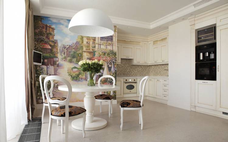 Фото дизайна интерьера кухни в классическом стиле