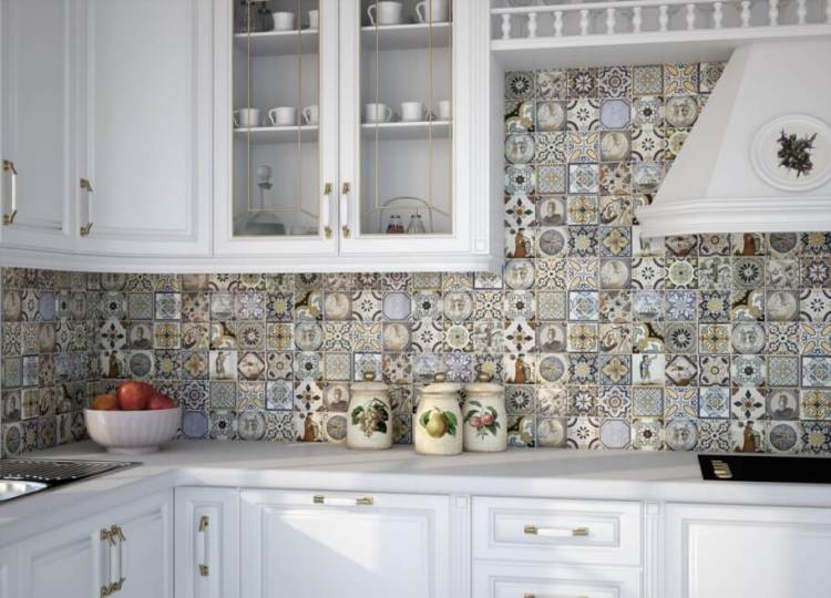 Плитка-мозаика для кухни на фарту