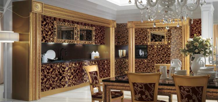 Барокко в кухонной мебели, воплощение Италии Majestic
