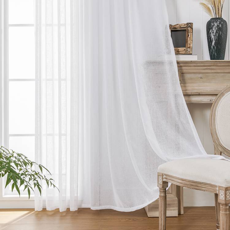 Шторы LISM из белой льняной ткани, прозрачные Занавески для гостиной, спальни, кухни, тюль, домашний декор, драпировки для ок