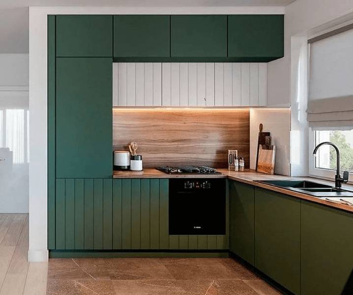 Современные кухни в зеленом стиле