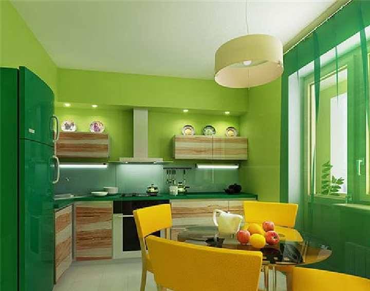 Зеленые обои для оформления стен в дом