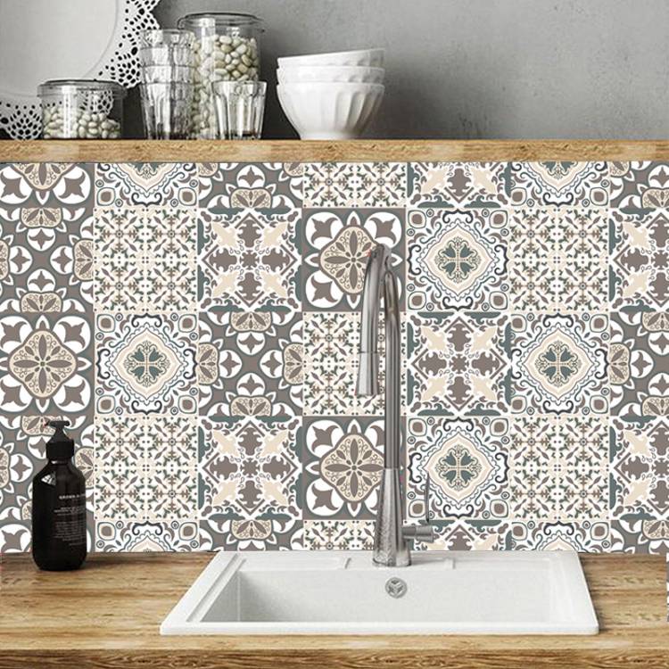 Самоклеящаяся мозаичная плитка в марокканском ретро стиле, водостойкий фартук для кухни, наклейка на стену, ПВХ, лестница, линия талии