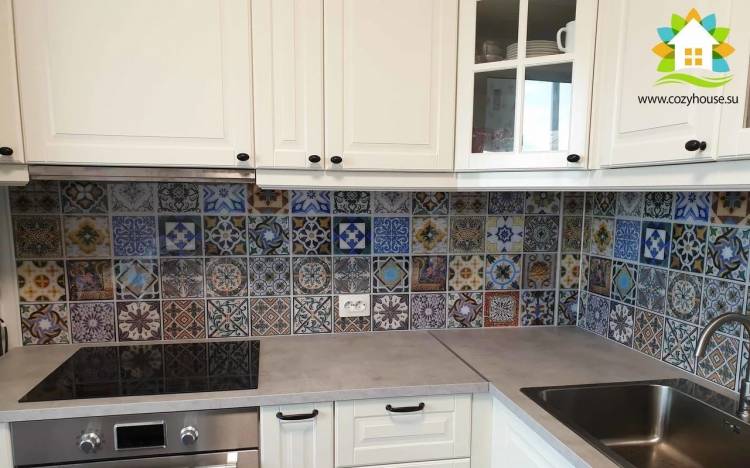 Фартук для кухни Марокканская плитка настенная панель из АБС пласти