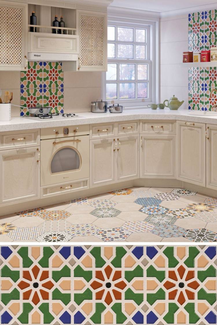 Марокканская плитка на кухне: 97 фото в интерьере
