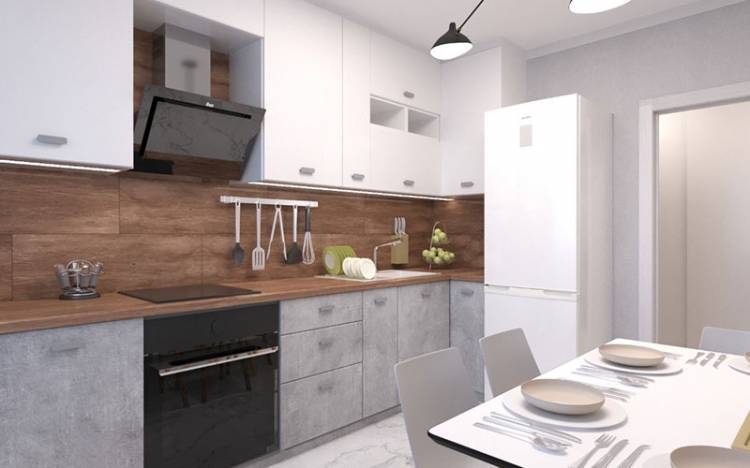 Дизайн кухни в стандартной квартире: 88 фото дизайна
