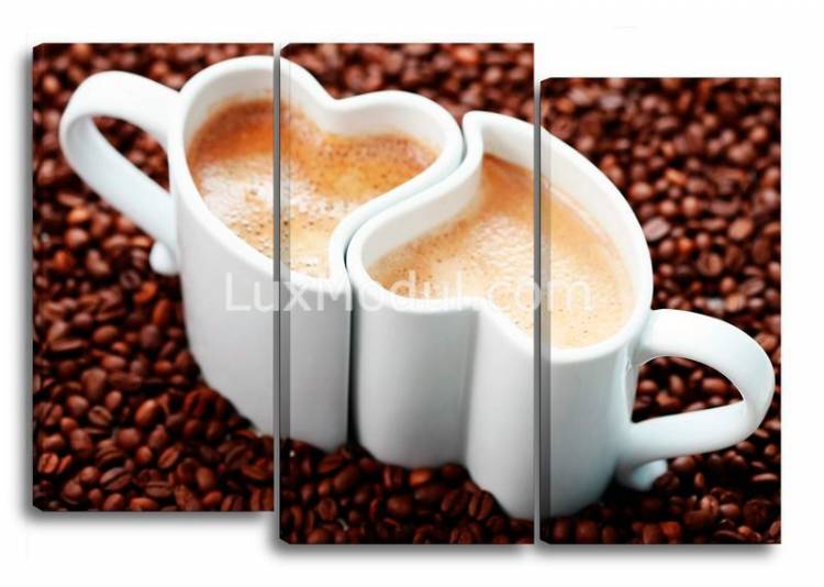 Модульная картина «Любовь к кофе»