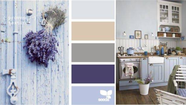 Лавандовый цвет в интерьере кухни: 91 фото дизайна