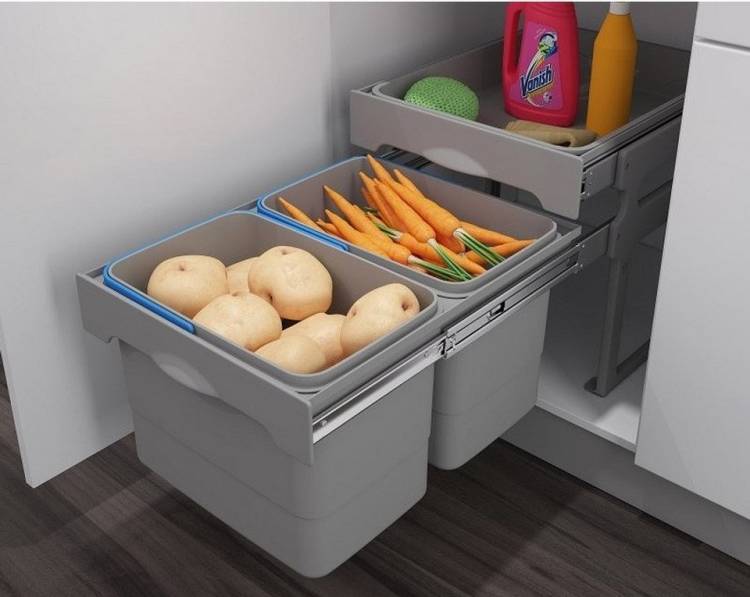 Дизайн для хранения овощей и фруктов (если места в холодильнике не хватает)