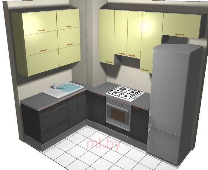 Мебель для кухни с высокими потолками