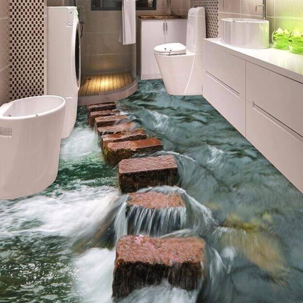 Наливной пол для ванной