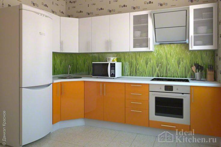 Кухня оранжевая с белым: 101 фото в интерьере