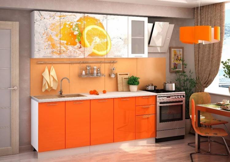 кухонный гарнитур с фотопечатью Апельсин от производителя в интернет магазине www