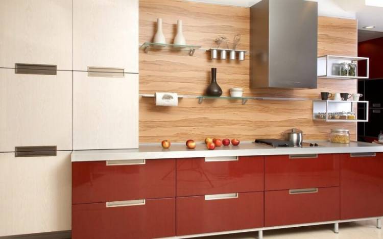 Дизайн кухни без верхних шкафов