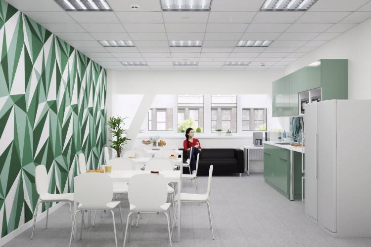 Дизайн интерьера офисной кухни, дизайн офисной кухни, epam, epam systems