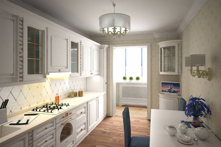 Дизайн интерьера кухни с балконом (фото, примеры работ, рекомендации)