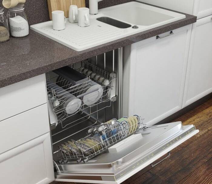 Куда поставить посудомоечную машину на маленькой кухне, идеи удобного расположения